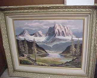 Signed 20th Century Oil Painting by Austrian painter Pentek with original sales documentation