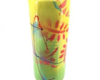 Lot 003
Michael Kifer Signed Earthware Betty Vase With Slip Decoration