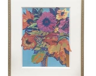 Lot 006-1
Block Printed Floral Study Contemporary Art
