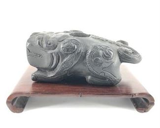 Lot 011
Antique Foo Dog Carved Censer