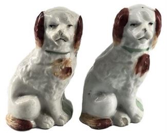 Lot 118
Antique Staffordshire Spaniel Figurines