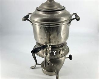 Lot 153
Russian Silver Plate Wedding Samovar