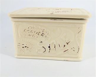 Lot 158
Ceramic Cream Colored Butter Box