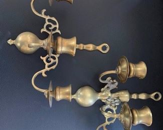 Pair of Brass Antique Candle sconces - 