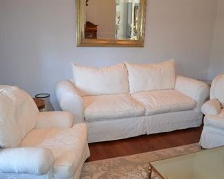 Craft master Living Room Love-Seat and 2 Club chairs