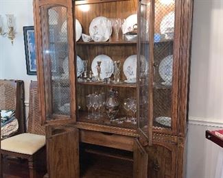 Mid-Century China Cabinet Lights Up