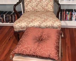Tapestry Chair & Foot Stool