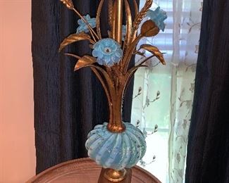 Fabulous Blue Flower Lamp