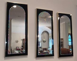 Mirror with Matching Wall Clock