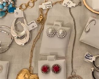 Red Coral and Diamond Earrings, Sterling Silver Earrings