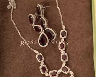 Garnet and Diamonds Set
