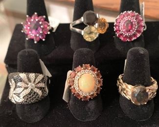 Gemstone Rings Sterling Silver