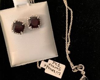 Garnet and Diamonds Set