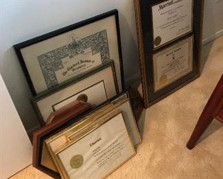 Certificates and diplomas 