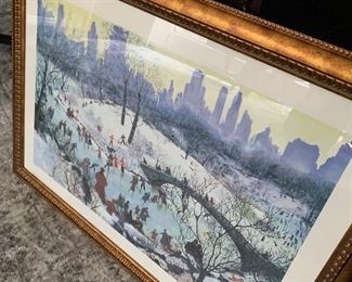Lithograph Skating in Central Park