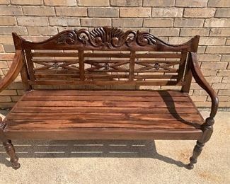 Carved benches