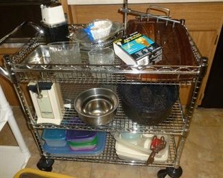 Chrome 3-tier cart w/handle