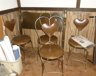 set of 4 ice cream chairs