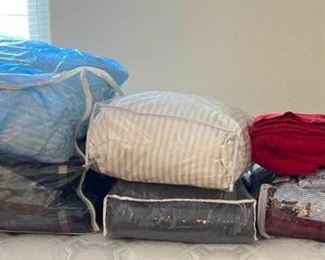 Comforters, Sheets, Cleaning Rags, etc.