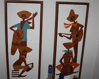 Robert Lyons MCM Carbbbean wood cut art