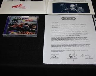 Peter Paul and Mary autographs (CD Photos) and pictures