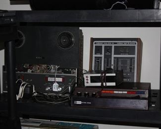 vintage reel-to-reel and DJ equipment
