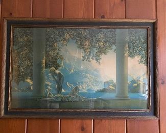 Original Maxfield Parrish print in original frame.