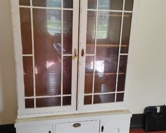 Solid oak mission style gun cabinet