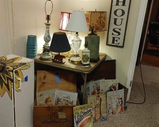 Lamps, lighting and metal signs