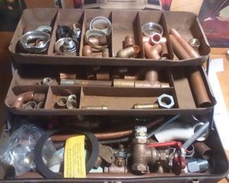 Old tool box with contents