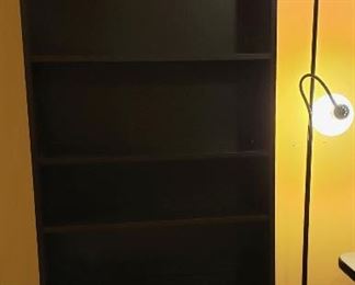 Another tall bookcase & floor lamp