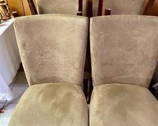 6 microfiber parson style chairs, good condition $25.00 each 