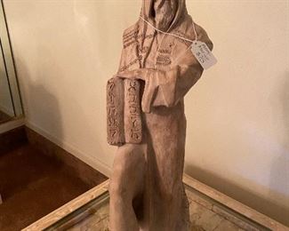 statute of Moses with ten commandments  , hand made in Mexico $75.00 very heavy piece 