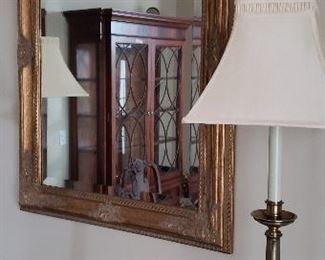Framed large bevel mirror 