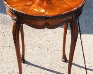 Round Antique End Table