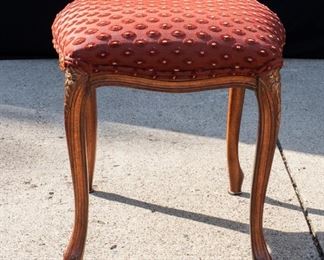 Red Upholstered Foot stool