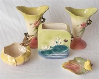2 Halls Vases, bird dishes and Copley Vase