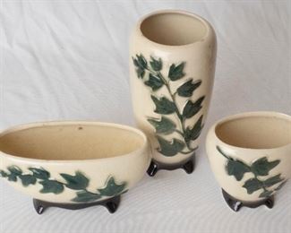  Vintage 3 Piece Ceramic Vase set