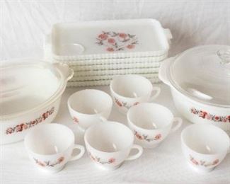 Vintage Floral Pyrex Brunch Set