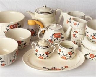 Hall's Kitchenware, Tea Set, Syrup Dispenser, Pitcher