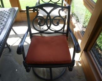 End chairs (2) are armed swivel