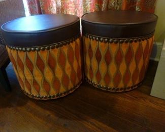 Pair of drum stools on casters...really cool!