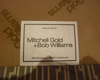 Gray arm chair by Mitchell Gold & Bob Williams