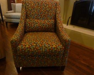 One of two very fun , beautiful arm chairs by Norwalk!