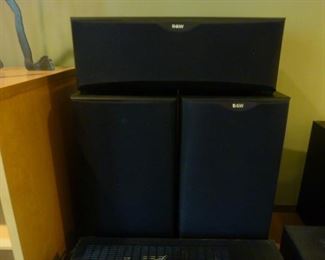 B & W (Bowers & Wilkens) Speakers: 2 DM#602, 2 DM#601 and 1 CC#6