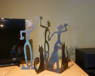 Whimsical metal sculptures