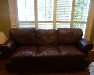 Legacy Leather International Leather Sofa - Wine red, great condition!