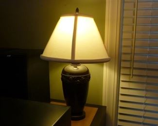 Craftsman style metal lamp