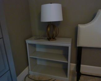 Small gray bookshelf