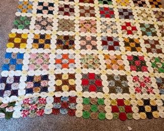 Beautiful Antique YOYO Quilt